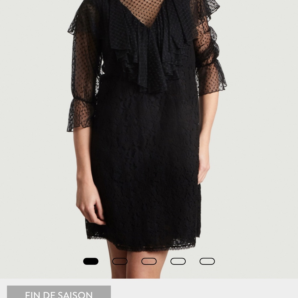 See By Chloe Black Sheath Dress with Bell Sleeves